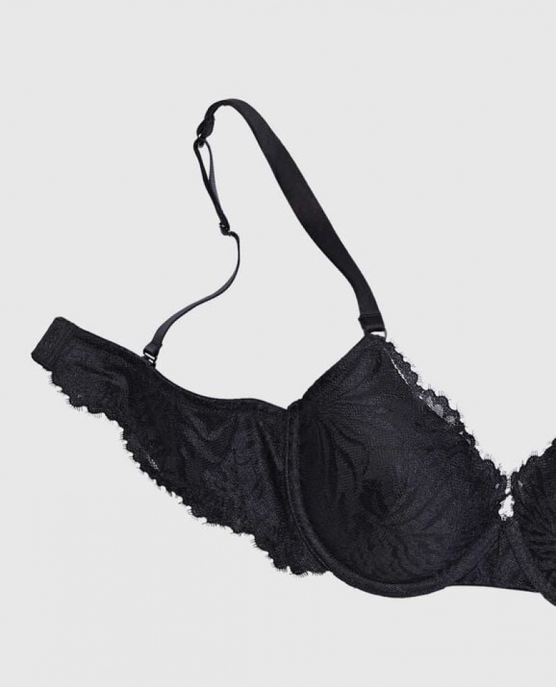 La Senza Lightly Lined Full Coverage Women Bras Black | kYL6rFxj