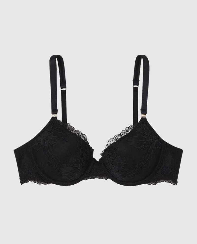 La Senza Lightly Lined Full Coverage Women Bras Black | OVFcuTHM