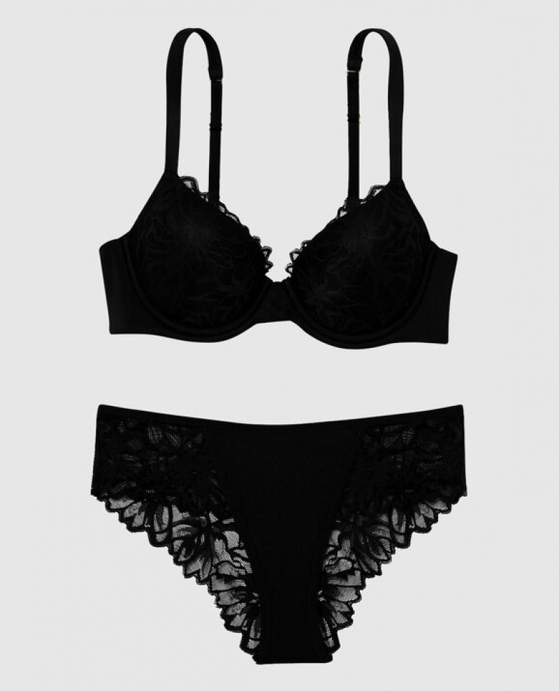 La Senza Lightly Lined Full Coverage Women Bras Black | Yu5xkWKA