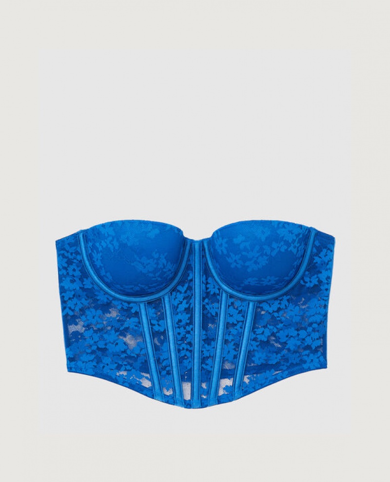 La Senza Lightly Lined Strapless Top Women Bras Deep Blue | UBhZfn3y