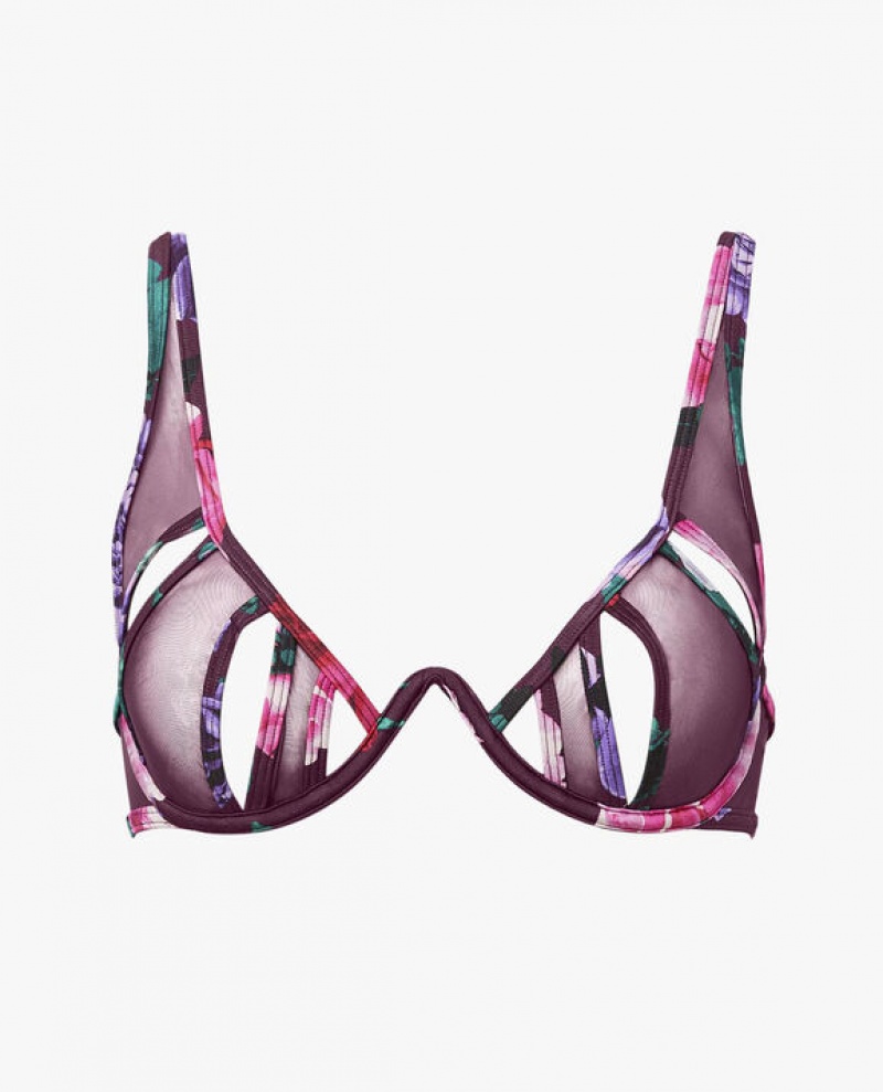 La Senza Mesh Bra Women Lingerie Purple | d93p9w4Y