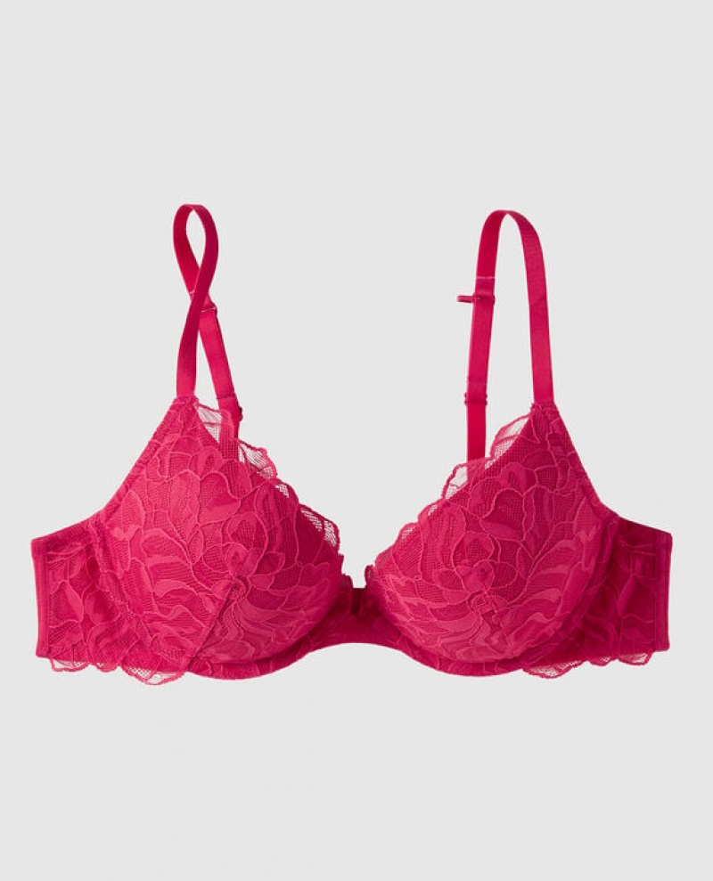 La Senza Push Up Plunge Women Bras Sweet Raspberry | JBfQC9pd