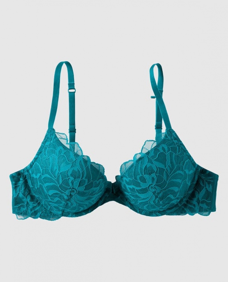 La Senza Push Up Plunge Women Bras Tahitian Tide | ARPzeTgX