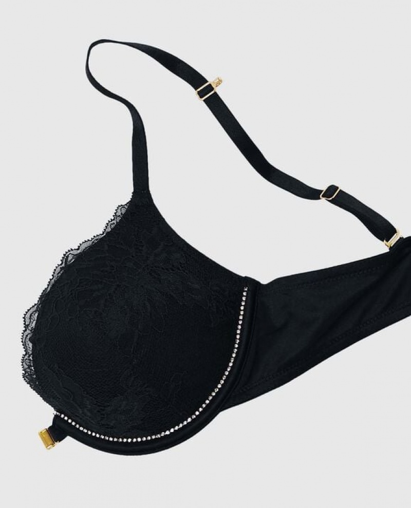 La Senza Push Up Women Bras Black | QfpHi6DK