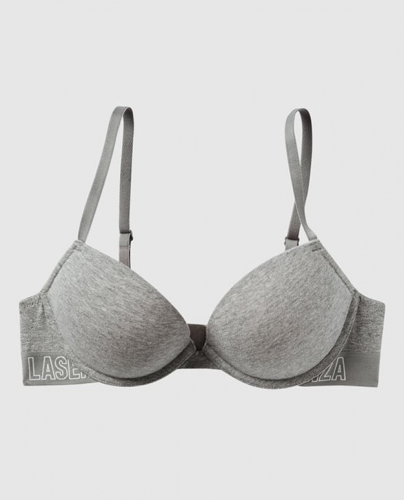 La Senza Push Up Women Bras Grey | 71z7fUbh