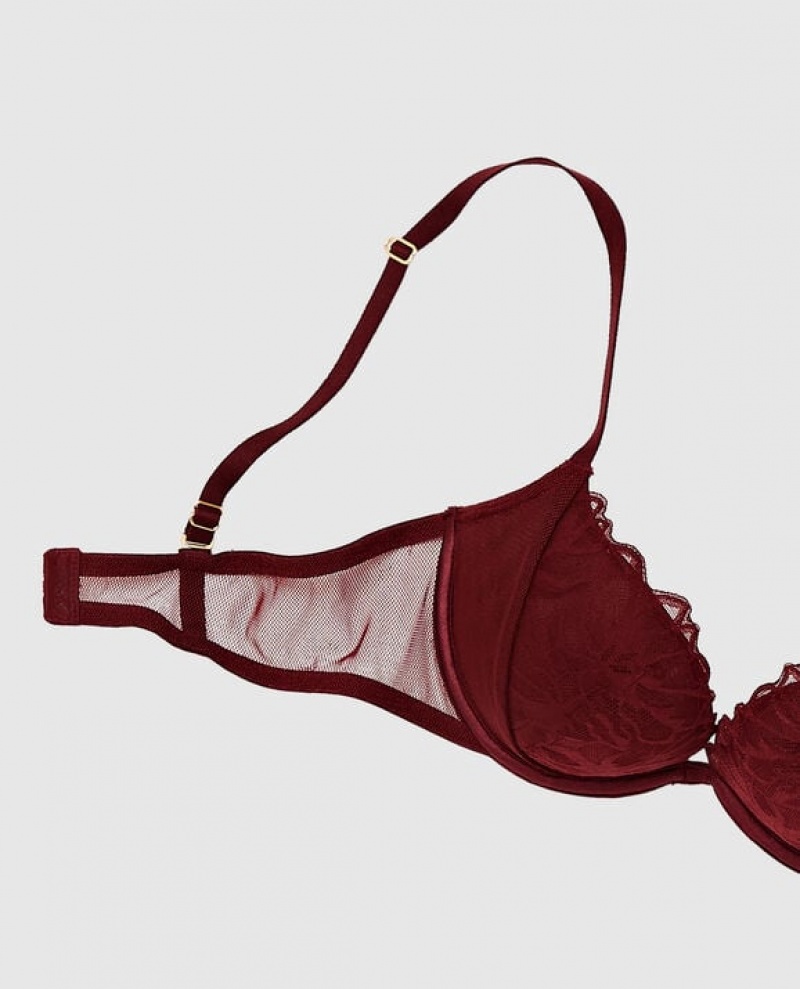 La Senza Push Up Women Bras Red Burgundy | QI1QwXp9