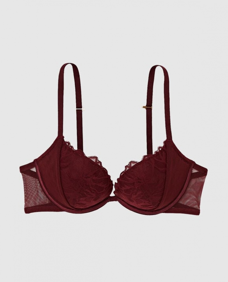 La Senza Push Up Women Bras Red Burgundy | QI1QwXp9