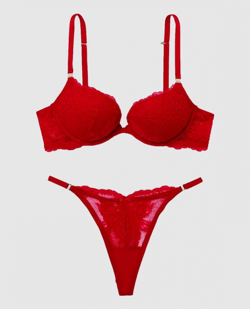 La Senza Push Up Women Bras Red | bOoLO7IO