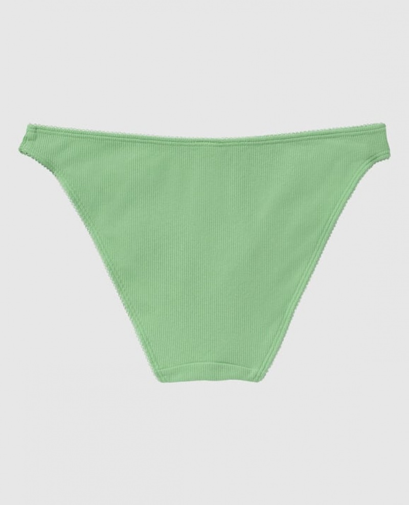 La Senza Ribbed Bikini Panty Women Underwear Mint | cWZRfpU7