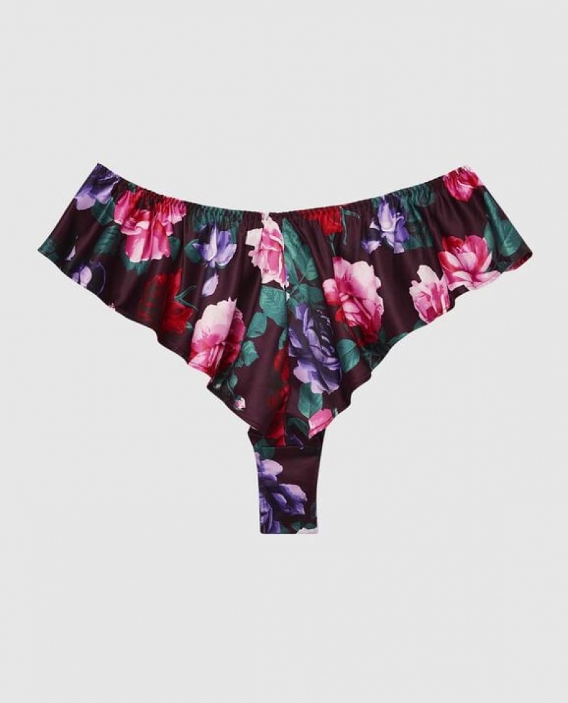 La Senza Satin Panty Women Underwear After Hours Floral | ozeF3DZd