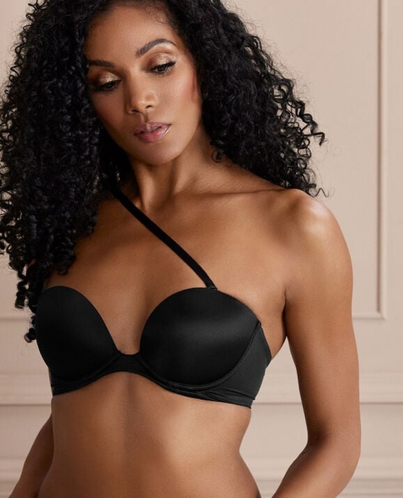 La Senza Strapless Push Up Women Bras Black | 2fUGE4sR