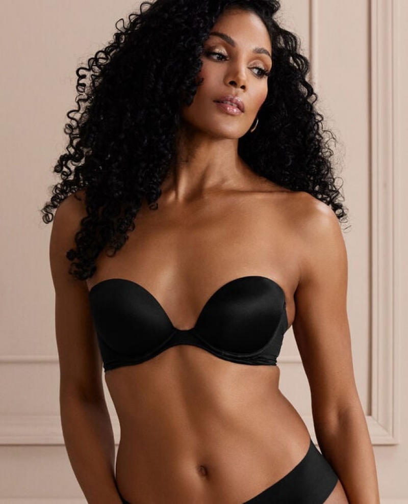 La Senza Strapless Push Up Women Bras Black | bYtAemEf