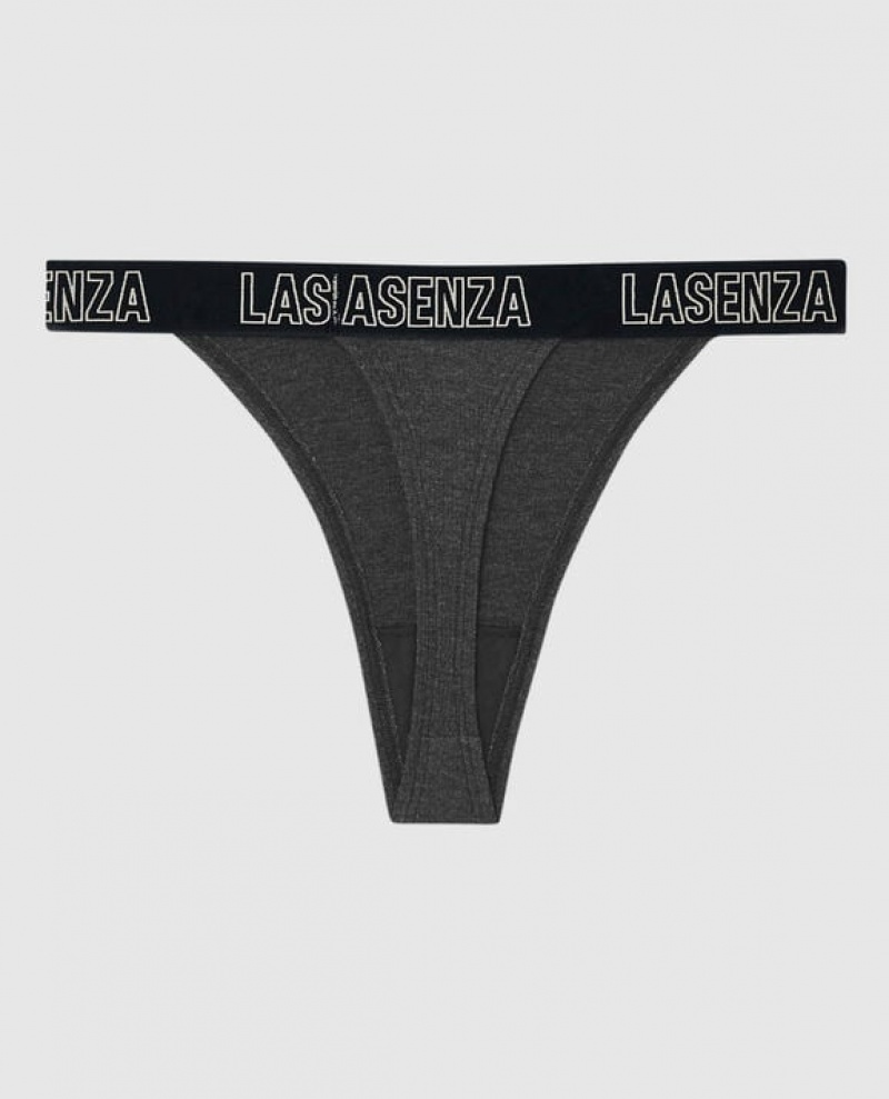 La Senza Thong Panty Women Underwear Black | l6pyFilE