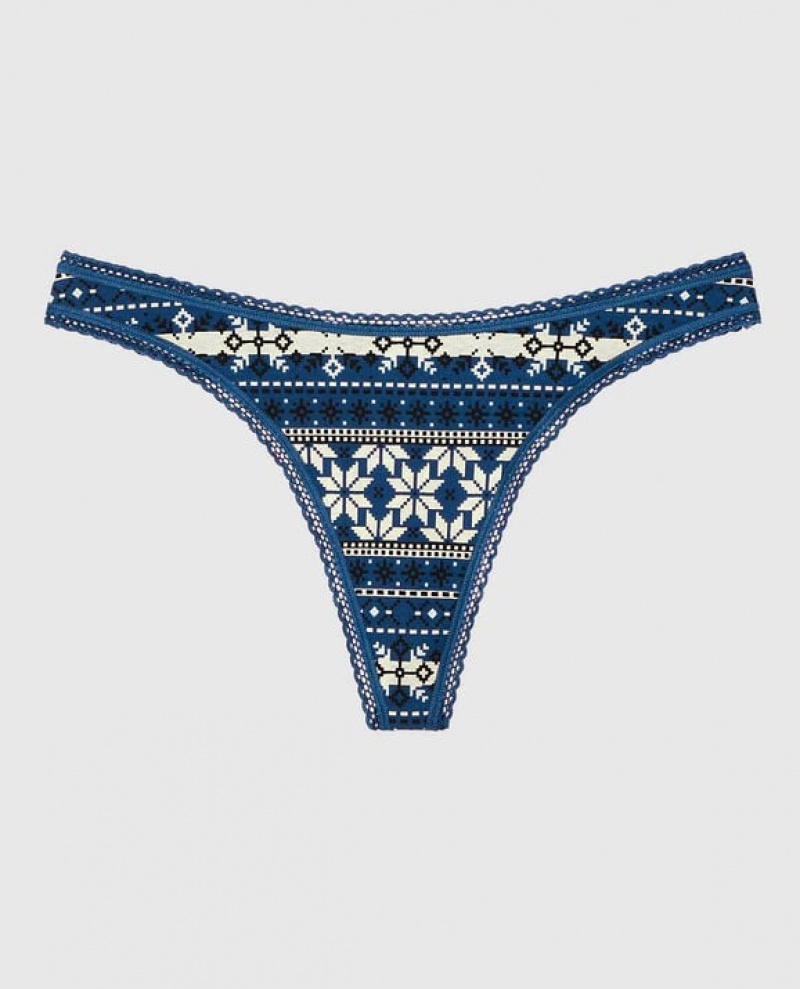 La Senza Thong Panty Women Underwear Blue | 0hszAve0