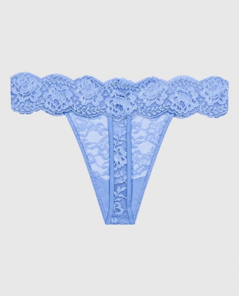 La Senza Thong Panty Women Underwear Blue | m7AUPOUO