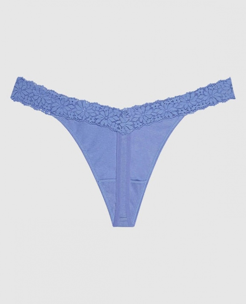 La Senza Thong Panty Women Underwear Blue | QobyhIt7