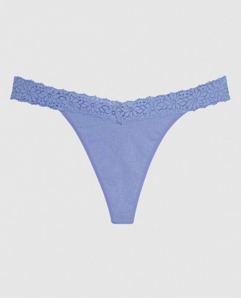 La Senza Thong Panty Women Underwear Blue | QobyhIt7