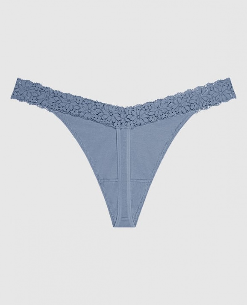 La Senza Thong Panty Women Underwear Blue | olNLp8x0