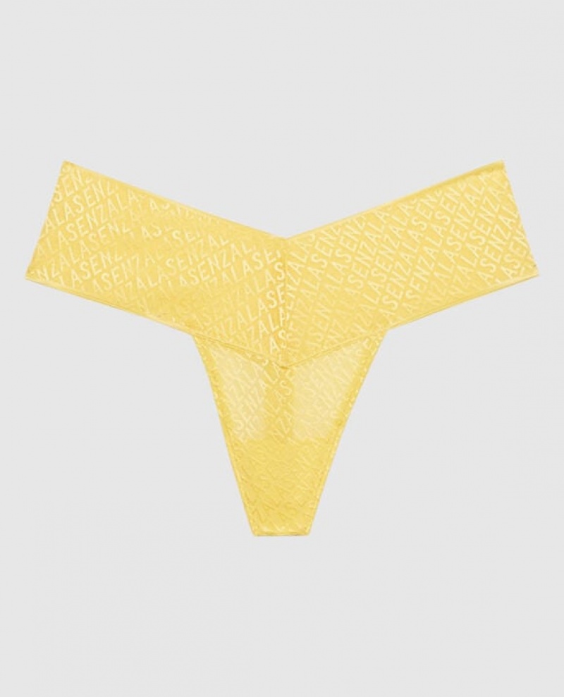 La Senza Thong Panty Women Underwear Cream | U43BSLB7