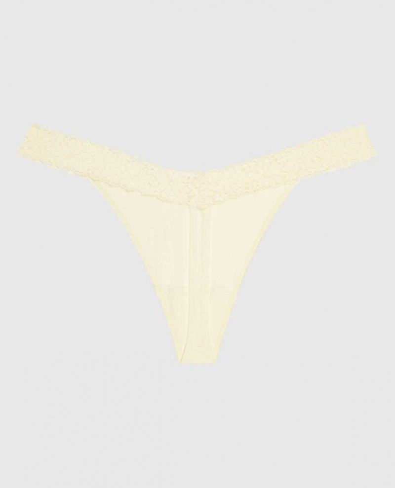 La Senza Thong Panty Women Underwear Cream | GFF2uMTi