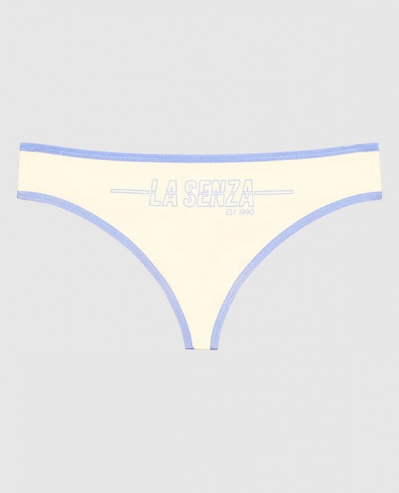 La Senza Thong Panty Women Underwear Egret | 8A070bbx