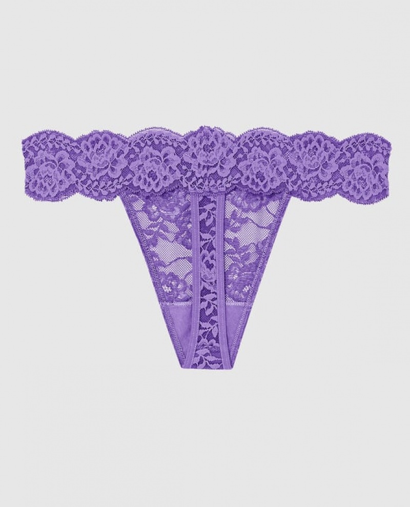 La Senza Thong Panty Women Underwear Flower | I5o0spqx