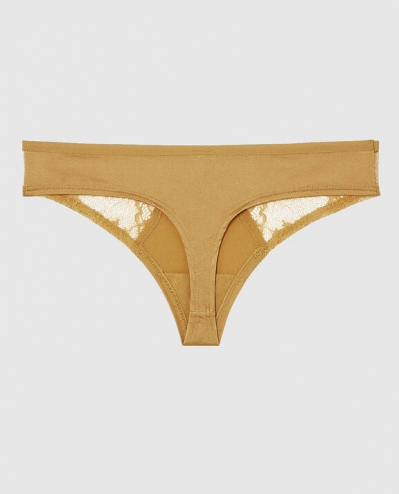 La Senza Thong Panty Women Underwear Gold | i9dWJL66