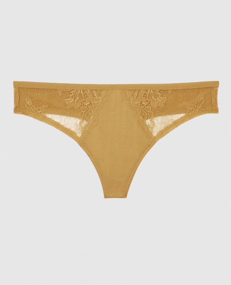 La Senza Thong Panty Women Underwear Gold | i9dWJL66