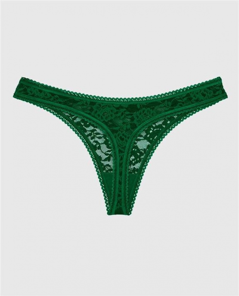 La Senza Thong Panty Women Underwear Green | wg5AQ5Cx