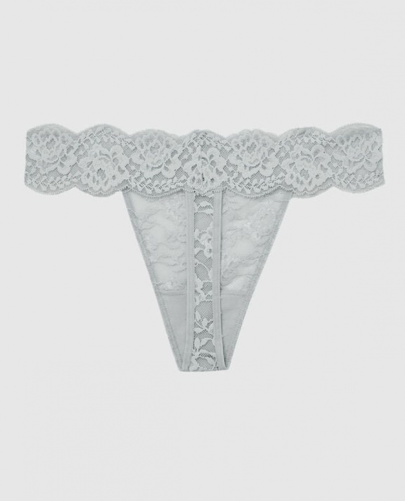 La Senza Thong Panty Women Underwear Grey | E6uUnFfq