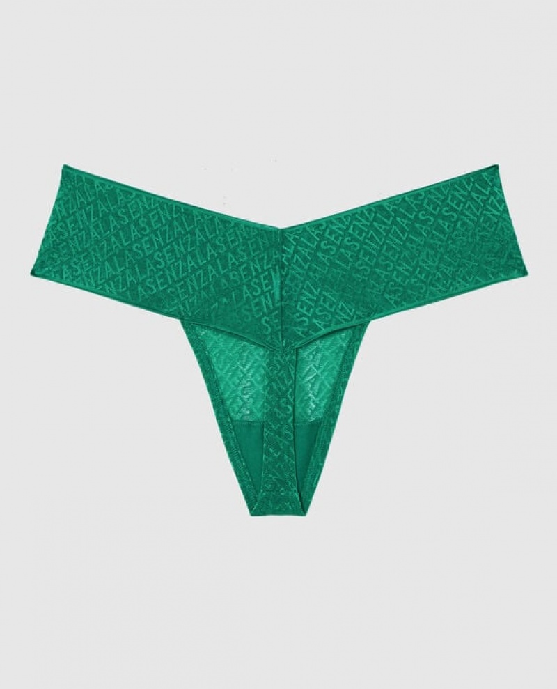 La Senza Thong Panty Women Underwear Green | ope8Cu6x