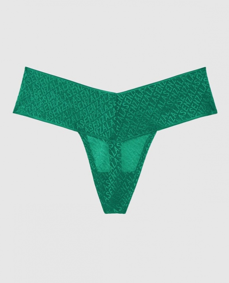 La Senza Thong Panty Women Underwear Green | ope8Cu6x