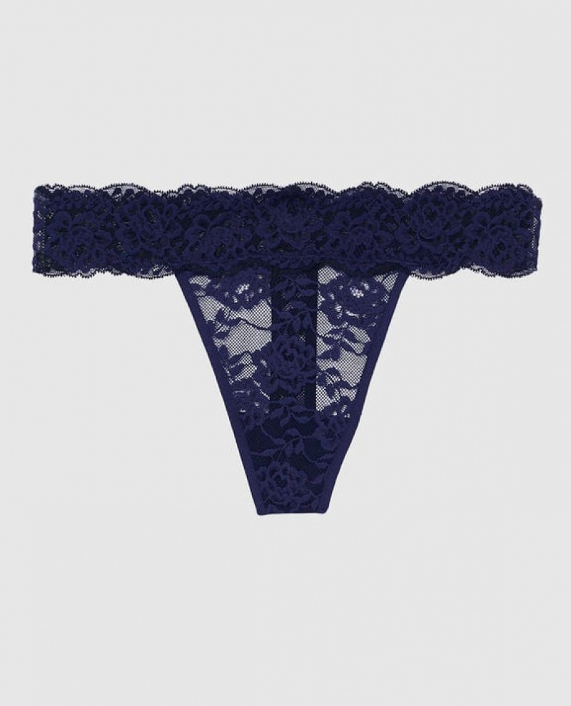 La Senza Thong Panty Women Underwear Ocean Cavern | un0auP31