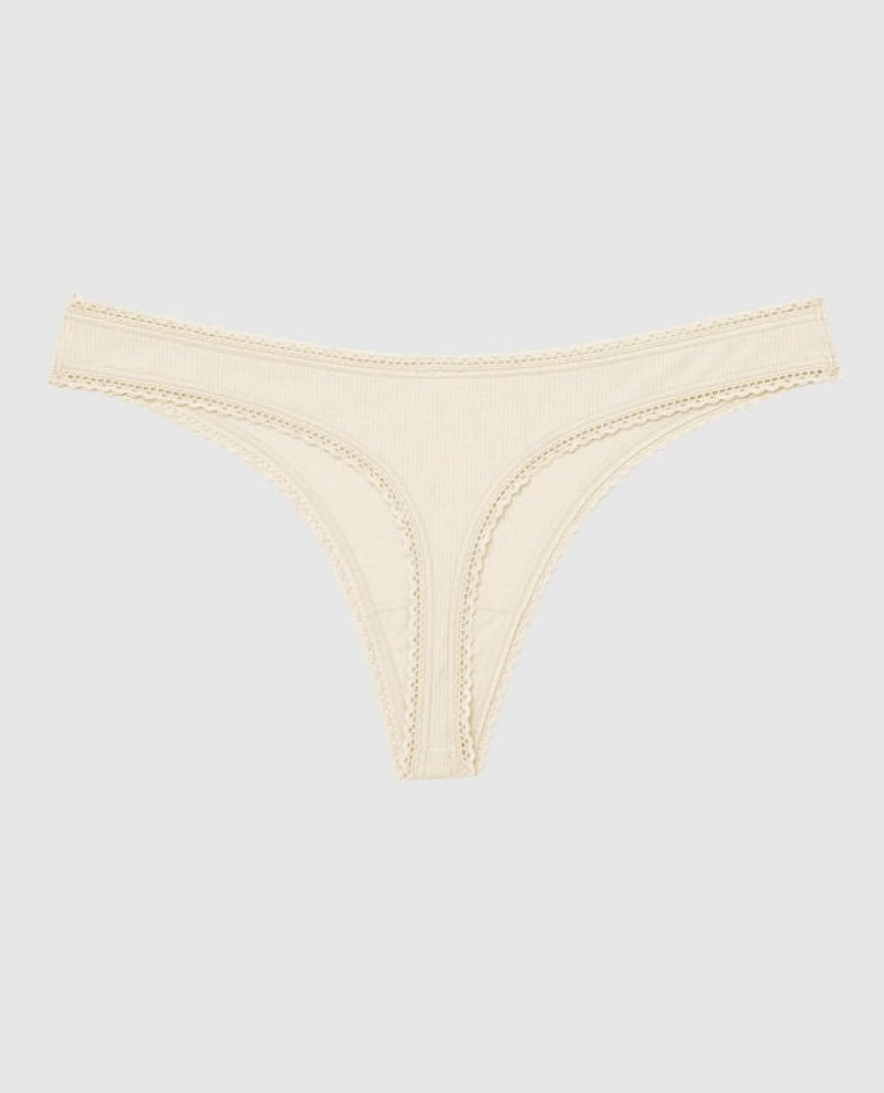 La Senza Thong Panty Women Underwear Pearl | yQybEqmG