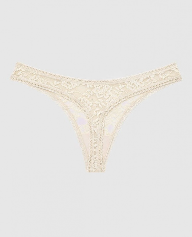 La Senza Thong Panty Women Underwear Pearl | Ty4cB6mx