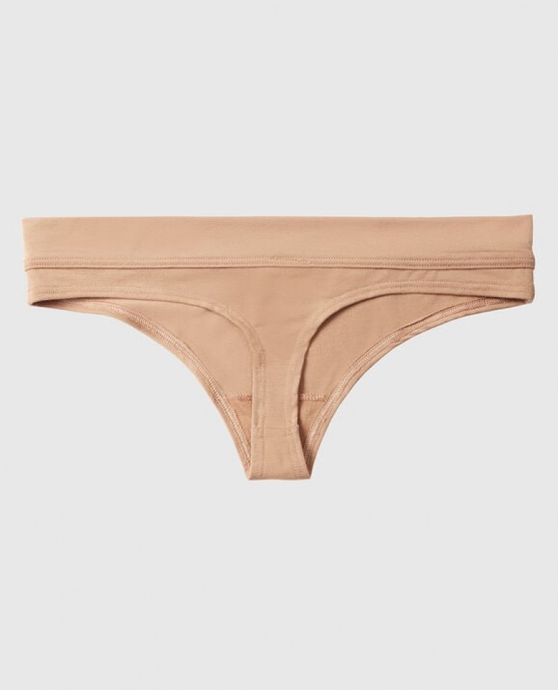 La Senza Thong Panty Women Underwear Pecan | QjKxktse