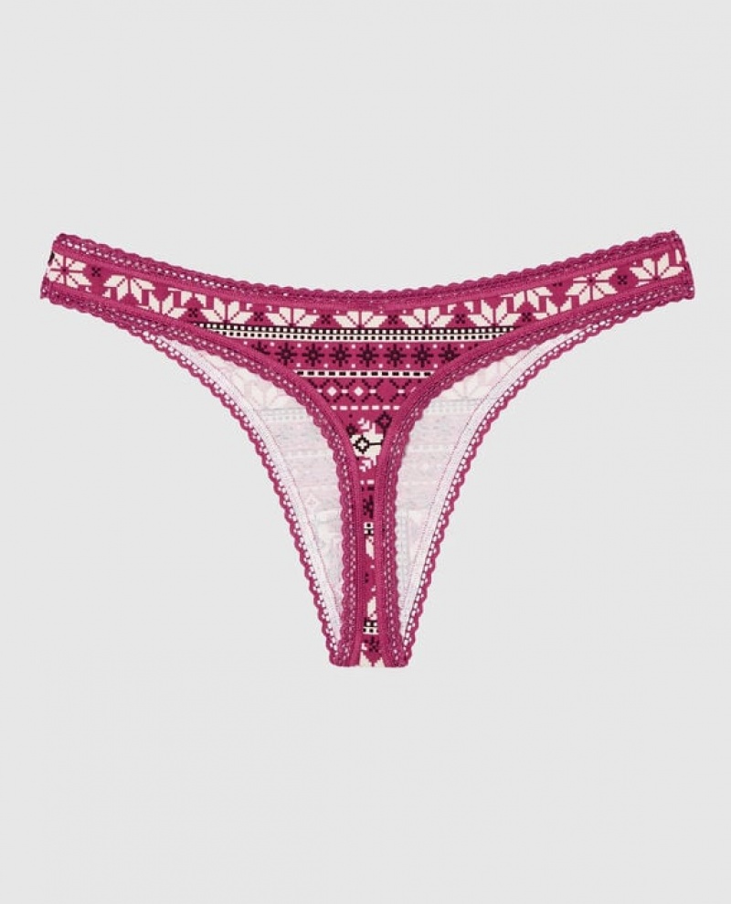 La Senza Thong Panty Women Underwear Pink | bl4YvKId