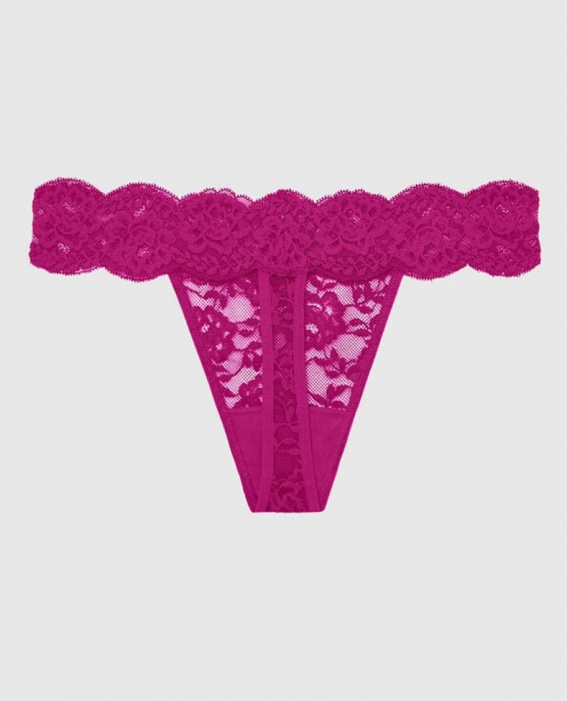 La Senza Thong Panty Women Underwear Pink | M200EGZz