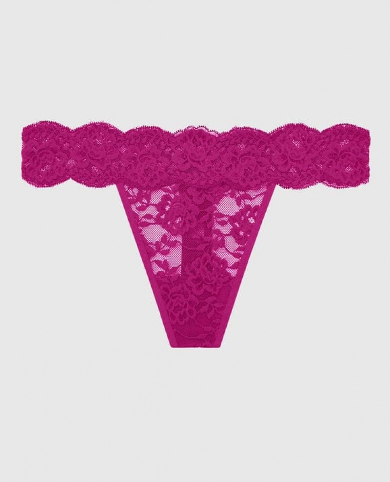 La Senza Thong Panty Women Underwear Pink | M200EGZz