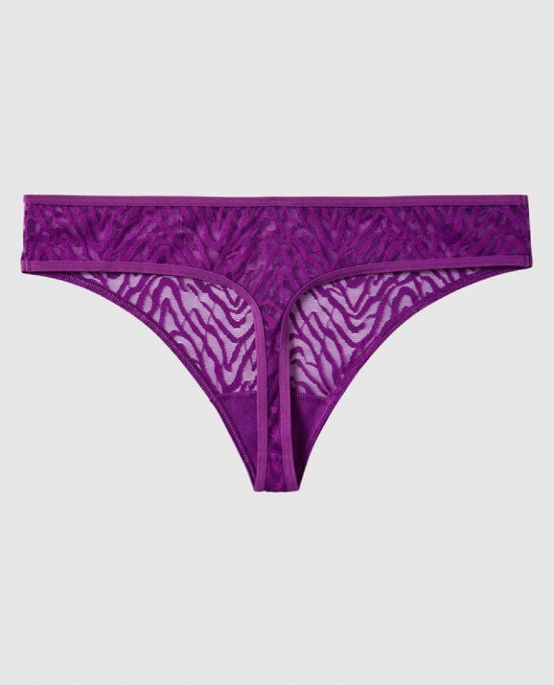 La Senza Thong Panty Women Underwear Purple | pmplzFDt