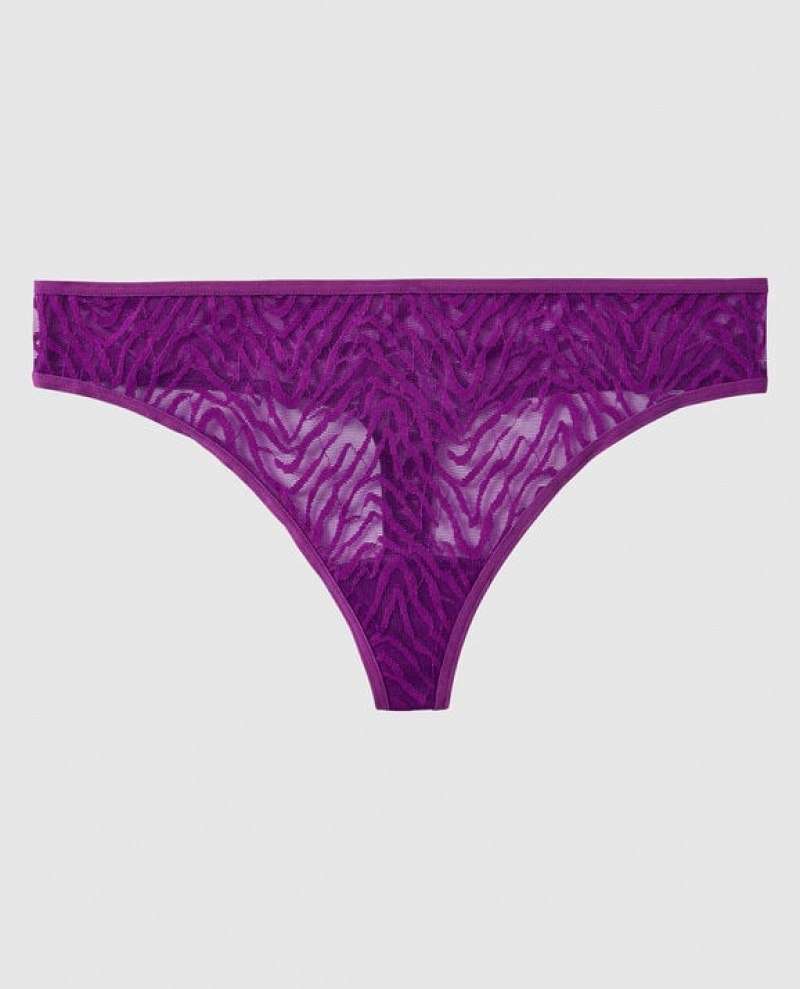 La Senza Thong Panty Women Underwear Purple | pmplzFDt