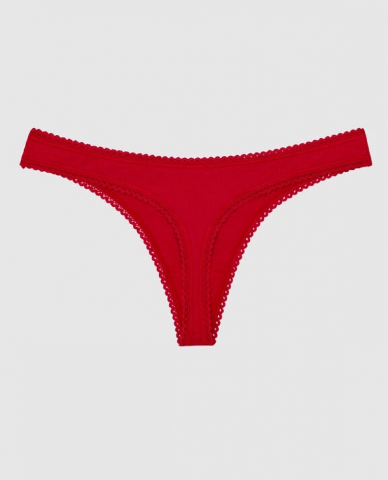 La Senza Thong Panty Women Underwear Red | 1I2PfQxl