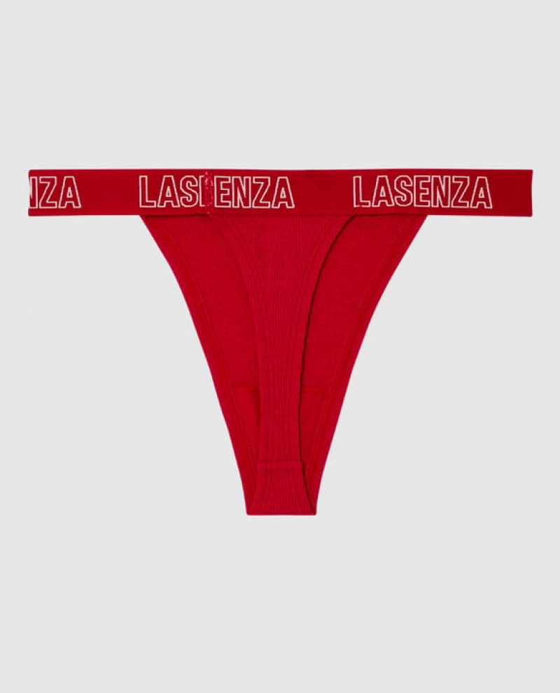 La Senza Thong Panty Women Underwear Red | 2dmh31tL