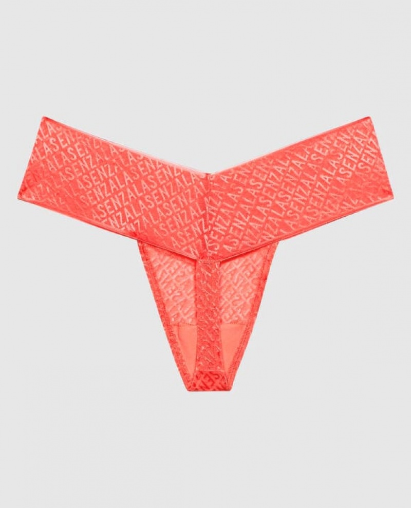 La Senza Thong Panty Women Underwear Red | mtz2c5XO