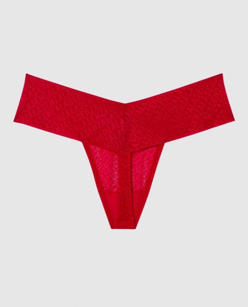 La Senza Thong Panty Women Underwear Red | 3VydZsNX