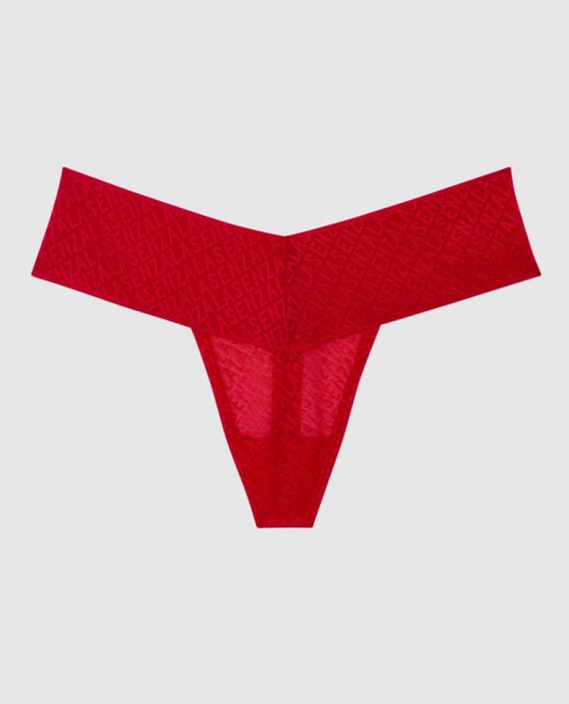 La Senza Thong Panty Women Underwear Red | 3VydZsNX