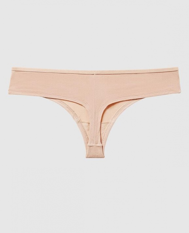 La Senza Thong Panty Women Underwear Rose Brown | LVlw4i97