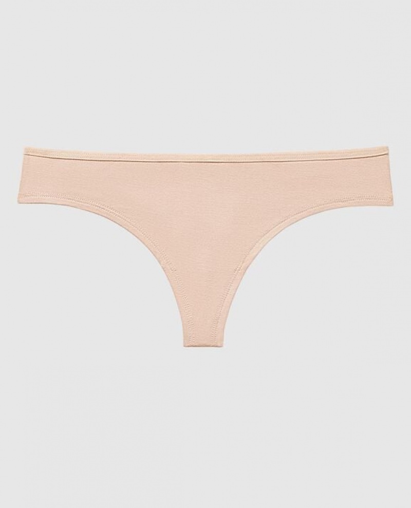 La Senza Thong Panty Women Underwear Rose Brown | LVlw4i97