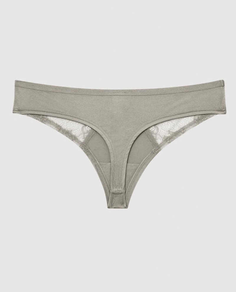 La Senza Thong Panty Women Underwear Silver | bXwS6oTz