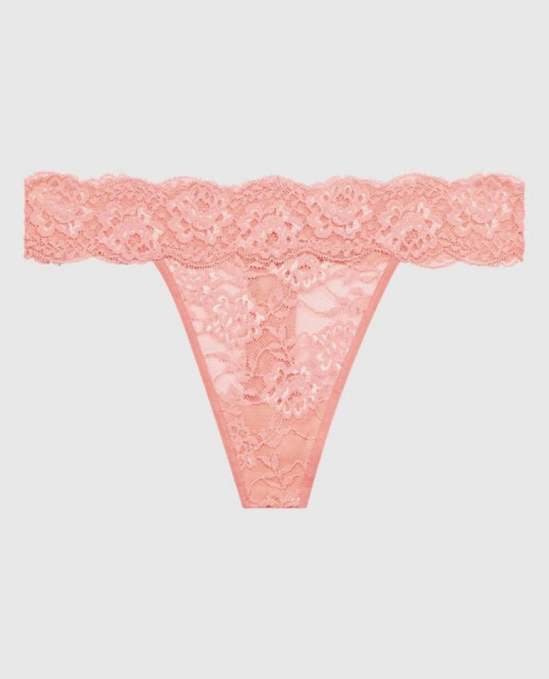 La Senza Thong Panty Women Underwear Strawberry Ice | sGXgP09r